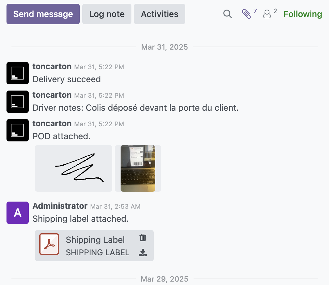 logo odoo & toncarton