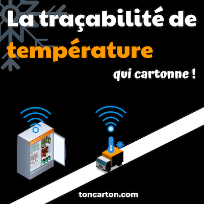 Capteurs numériques de température connectés, sonde de température connectée  pour logistique - SOPALOG
