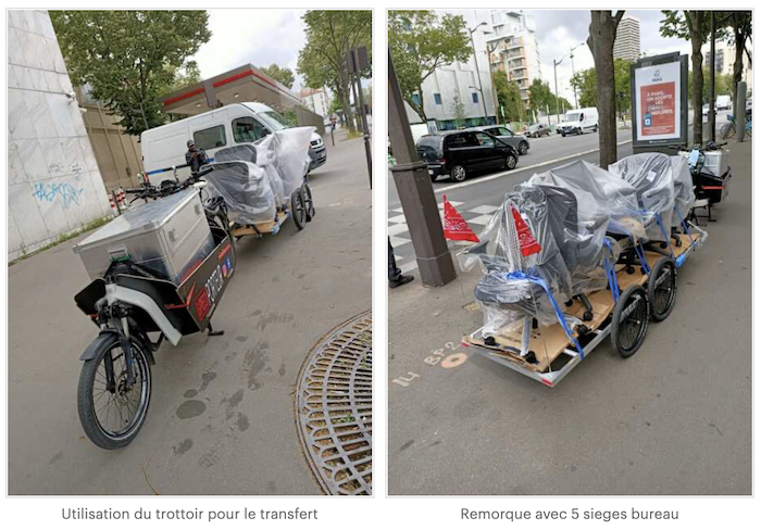 Vélo cargo, remorque