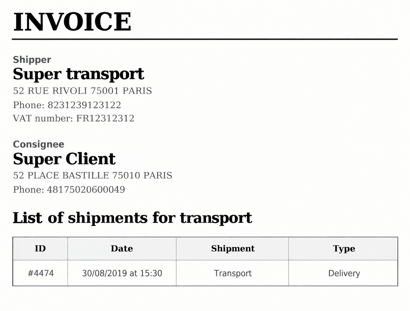 Invoice